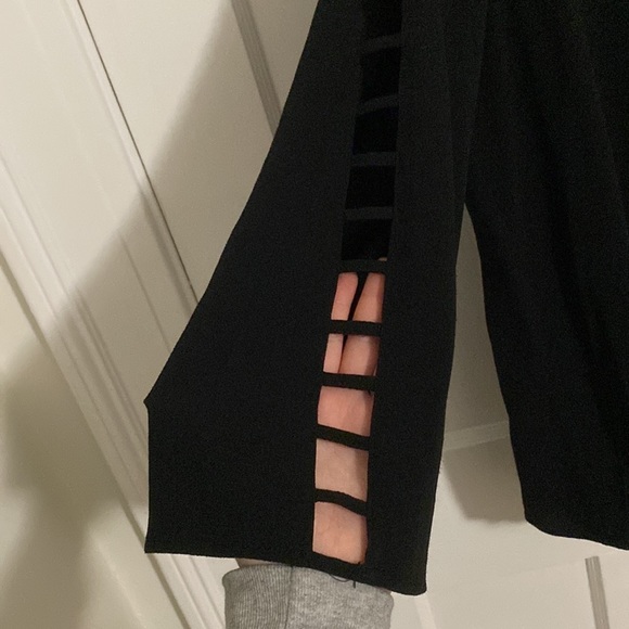 Spense black blouse with cutouts on sleeves - Picture 2 of 4